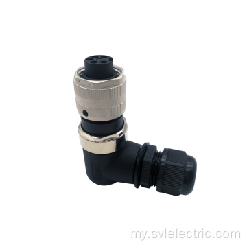 7/8 &quot;Mini အမျိုးသမီး Angle 5 Pin Connector